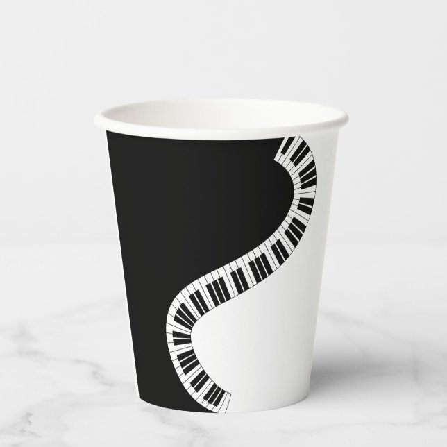 Gobelets En Papier Clavier de musique piano  (Recto)