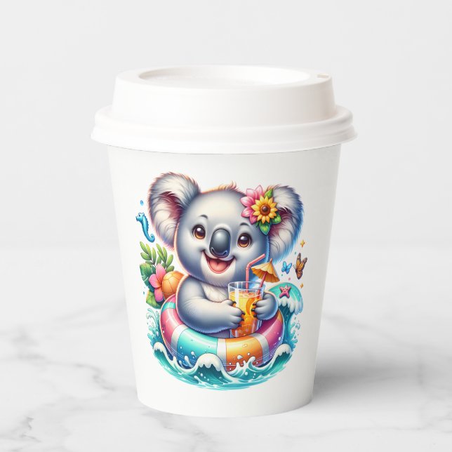 Gobelets En Papier Clipart de sublimation Koala (Recto)