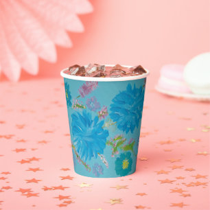 Gobelets En Papier Cloches à bleuets fleuries