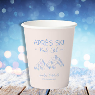 Gobelets En Papier Club de Bachelorette d'hiver Après-Ski