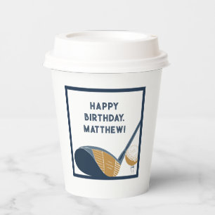 Gobelets En Papier Club de golf et balle Cadeau personnalisé pour gol