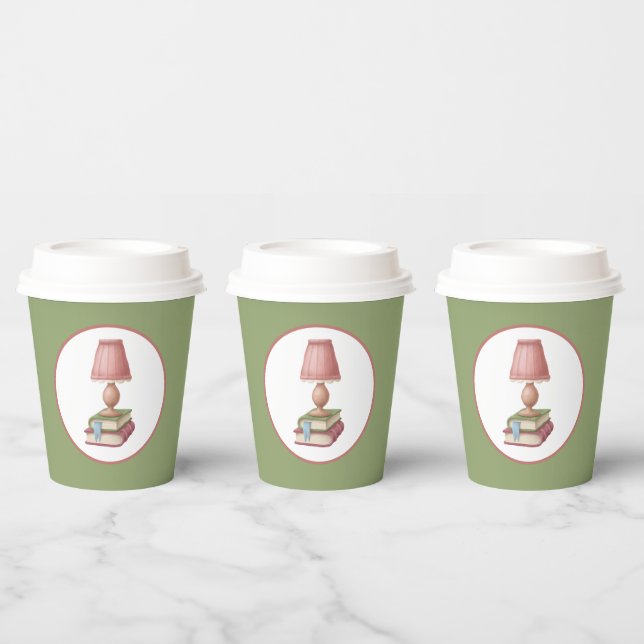 Gobelets En Papier club de lecture mignon  (Multi)