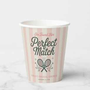 Gobelets En Papier Club de tennis de mariage de Perfect Match Social