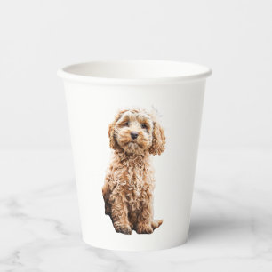 Gobelets En Papier Cockapo Cavoodle Labradoodle mignon Chien Chien-Ch