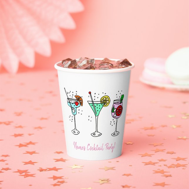 Gobelets En Papier Cocktail party mignonne (Insitu)