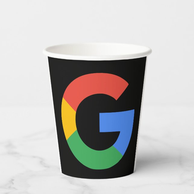 Gobelets En Papier Code QR de révision Google moderne et tendance (Verso)