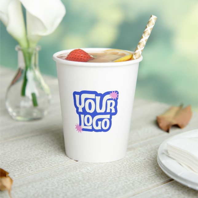 Gobelets En Papier Code QR pour l'événement promotionnel avec logo pe (Insitu)