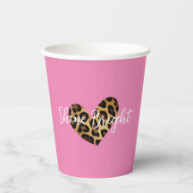 Coeur Empreinte de léopard rose chic