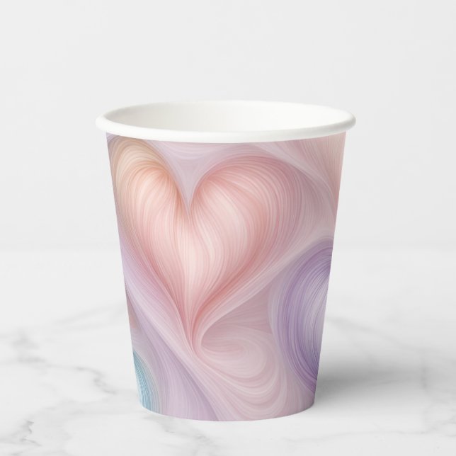 Gobelets En Papier Coeurs Gossamer (Recto)