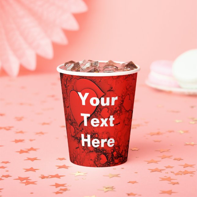 Gobelets En Papier Coeurs sensibles (Insitu)
