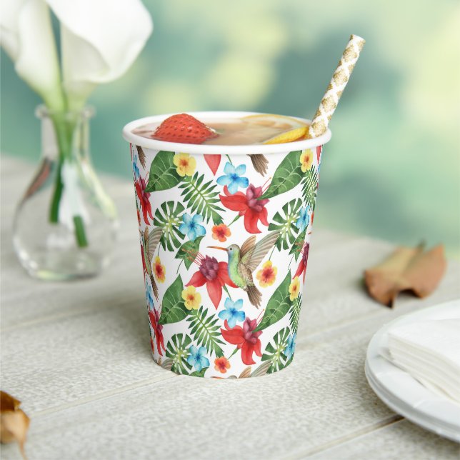 Gobelets En Papier Colibri tropical (Insitu)