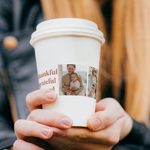 Gobelets En Papier Collage moderne Trois photos BON THANKSGIVING