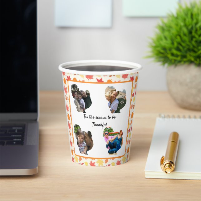 Gobelets En Papier Collage photo personnalisé de dinde graisseuse (Insitu)