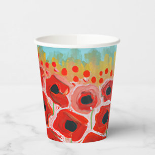 Gobelets En Papier Collection Champ Poppy