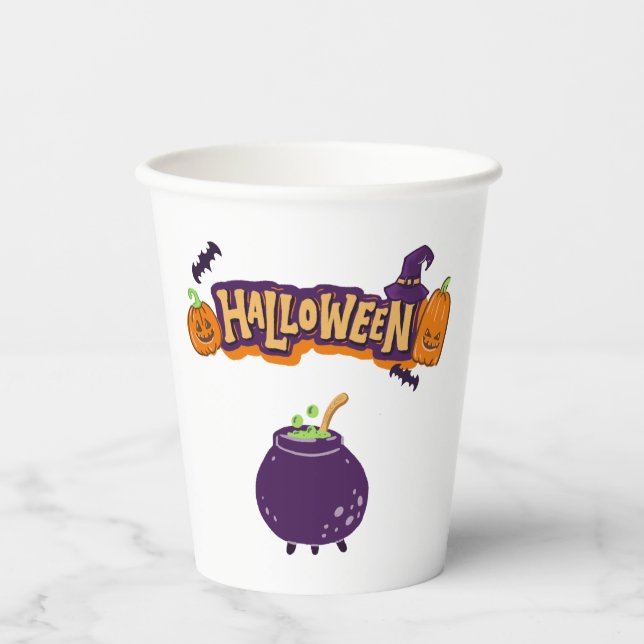 Gobelets En Papier Collection de fêtes d'Halloween ! (Recto)