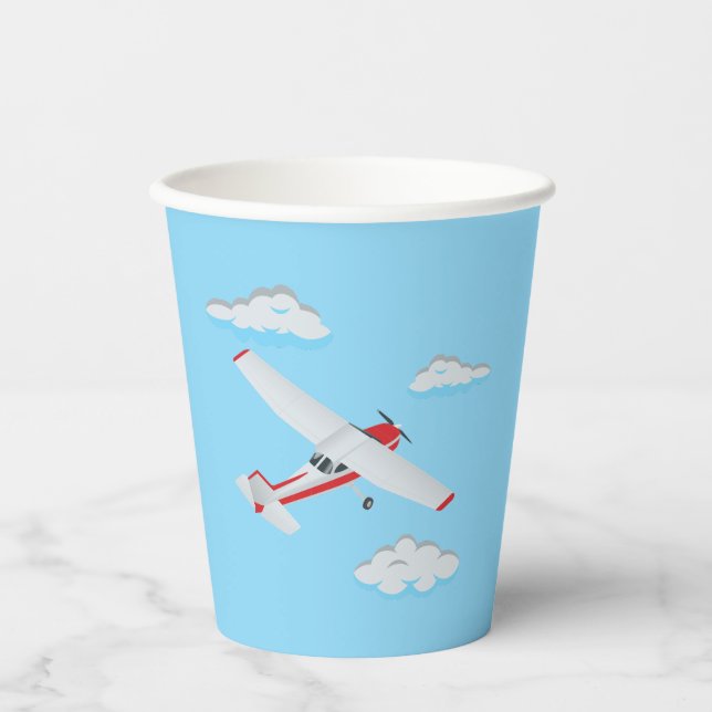 Gobelets En Papier Collection de la fête des avions ! (Recto)