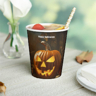 Gobelets En Papier Collection Halloween grand Citrouille