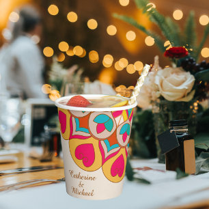Gobelets En Papier Coloré Ethnic Mandala Bold & Bright Mariage