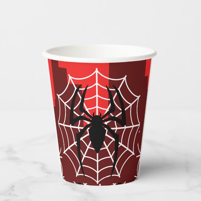 Gobelets En Papier Comic Spider Theme Birthday Party Paper Cup (Recto)