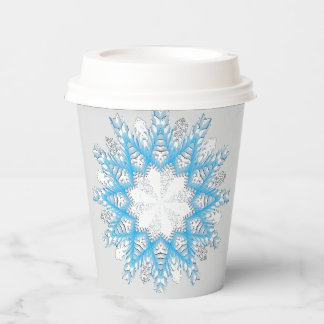 Gobelets En Papier Comme Les Mouches À Neige