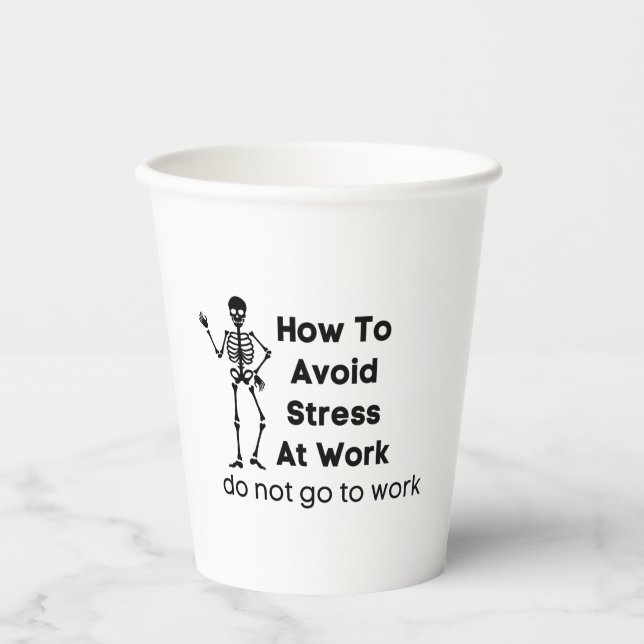 Gobelets En Papier comment éviter le stress au travail ne va pas au t (Recto)