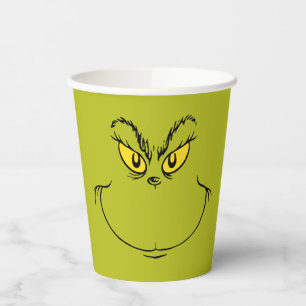 Gobelets En Papier Comment Grinch Stole Visage de Noël