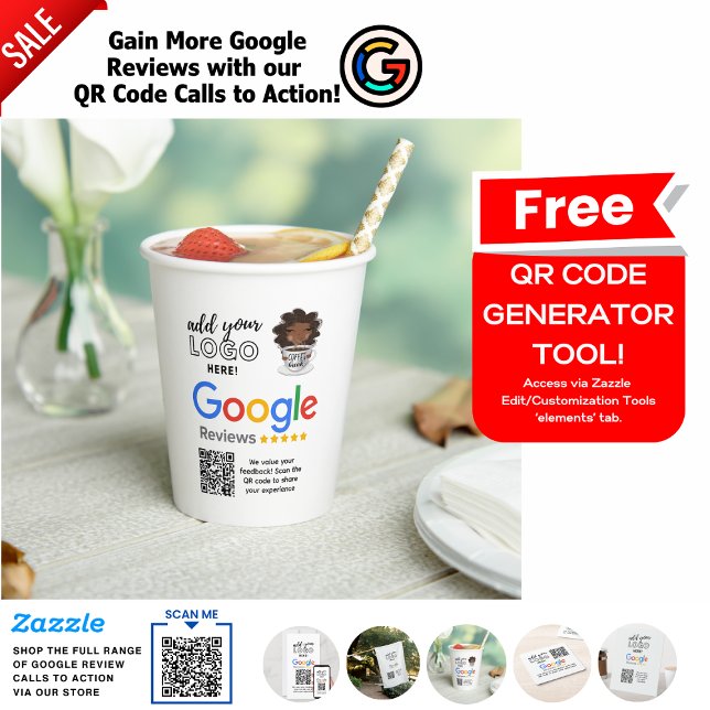 GOBELETS EN PAPIER COMMENTAIRES DE GOOGLE POUR BAR CAFE RESTAURANT CA (Créateur téléchargé)