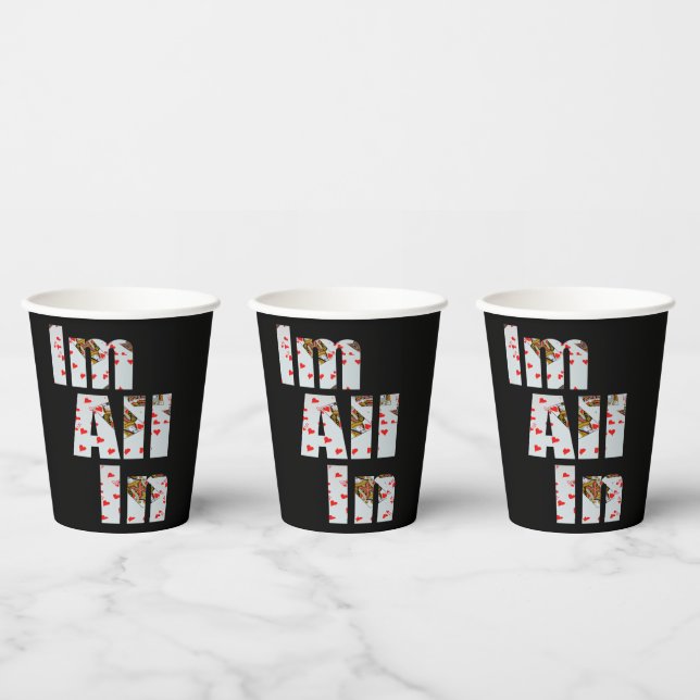 Gobelets En Papier Commis : Tout Dans Au Poker, (Multi)