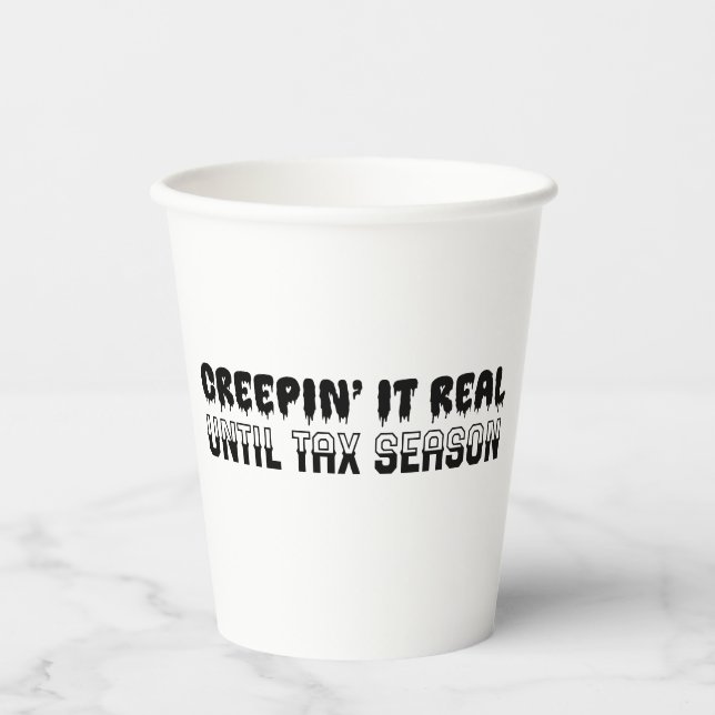 Gobelets En Papier Comptable drôle Halloween - Creepin'It Real (Recto)
