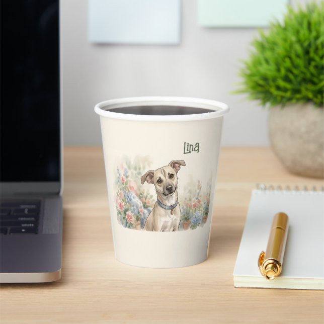 Gobelets En Papier Conception Chaleureuse pour Amateur de Chien LinaP (Insitu)