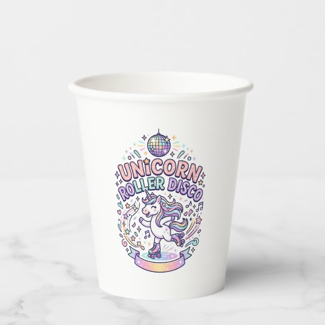 Gobelets En Papier Conception de T-Shirt Graphique de Roller Disco Li (Recto)