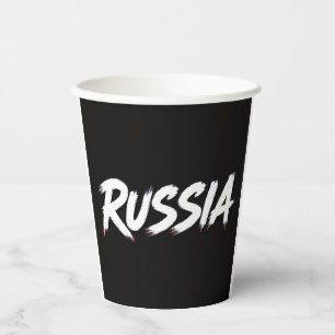 Gobelets En Papier Conception de typographie du drapeau de la Russie
