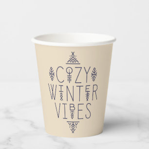 Gobelets En Papier Conception de vidéos d'hiver