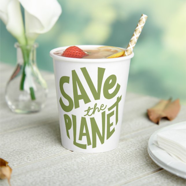 Gobelets En Papier Conception Éco Sauvegarde de la Planète (Insitu)