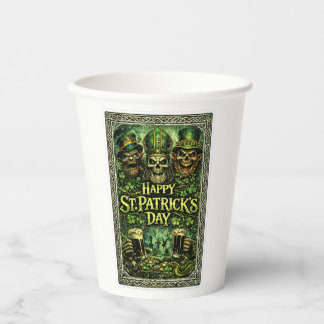 Gobelets En Papier Conception effrayante et sombre pour la Saint-Patr