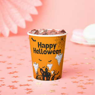 Gobelets En Papier Conception Joyeux Halloween