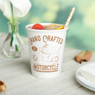 Gobelets En Papier Conception sur mesure de moto artisanale vintage