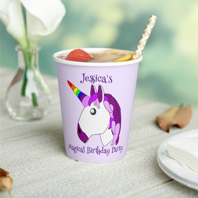 Gobelets En Papier Conception Unicorn personnalisée (Insitu)