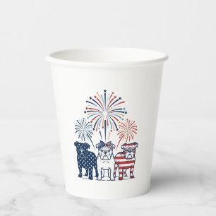 Gobelets En Papier Conception vectorielle vintage de feux d'artifice 
