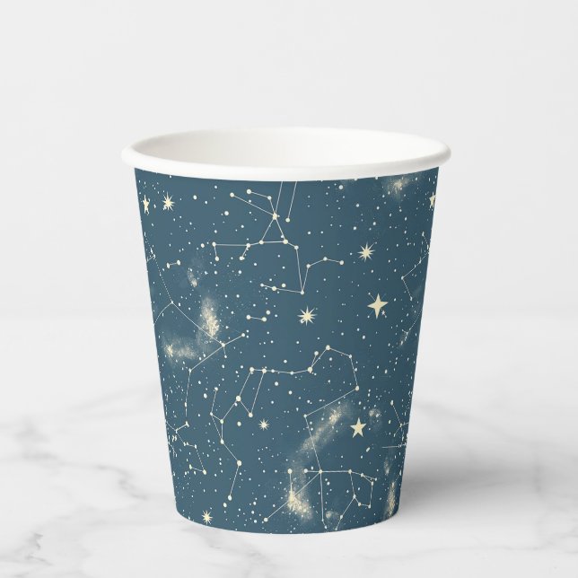Gobelets En Papier Constellation céleste - Nuit étoilée (1) (Recto)