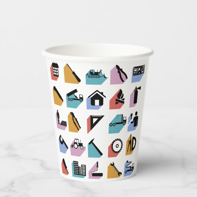 Gobelets En Papier Construction and DIY Home Improvement Icons (Recto)