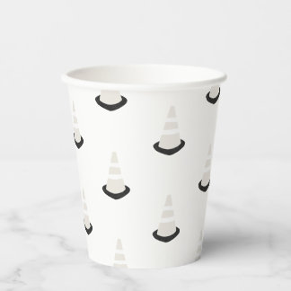 Gobelets En Papier Construction Anniversaire Fête Beige Cone Paper Cu