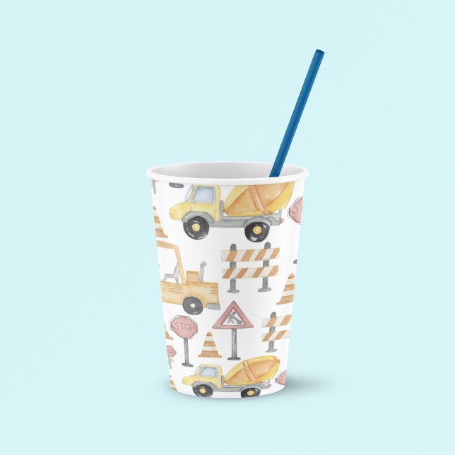 Gobelets En Papier Construction Themed Birthday Party (Créateur téléchargé)