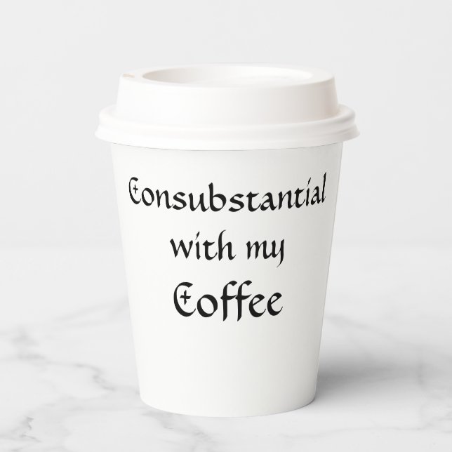 Gobelets En Papier Consubstantiel avec mon café (Verso)