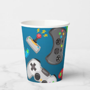 Gobelets En Papier Contrôleurs de jeux vidéo Fête d'anniversaire de j