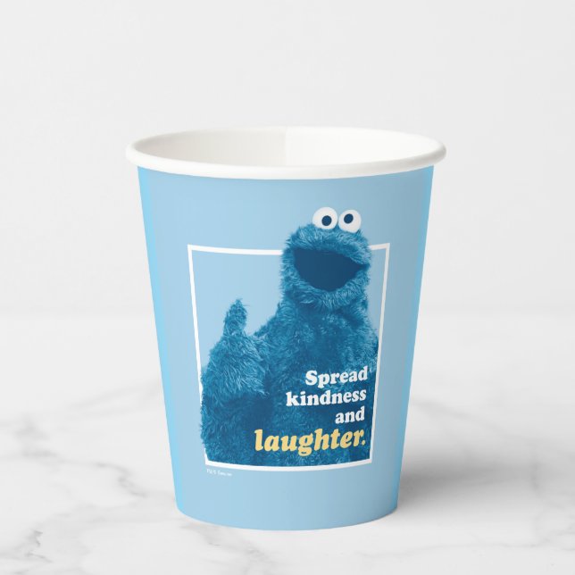 Gobelets En Papier Cookie Monster | Propager la gentillesse et le rir (Gauche)