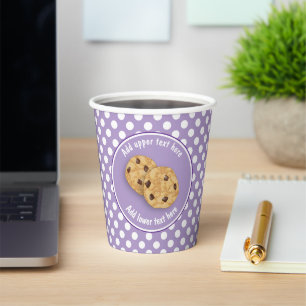 Gobelets En Papier Cookie Time Your Text on mignon pointillé violet