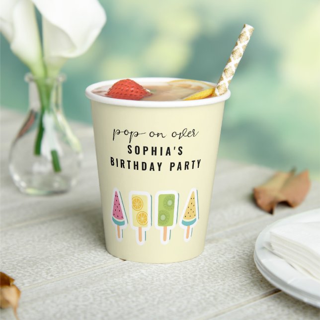 Gobelets En Papier Cool Summer Popsicle Anniversaire (Insitu)