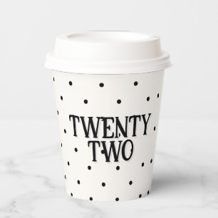 Gobelets En Papier Coquette Disco Ball & Black Bow Chic Moderne Blanc