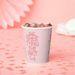 Gobelets En Papier Coquette fantaisie noeud à nouer douche nuptiale